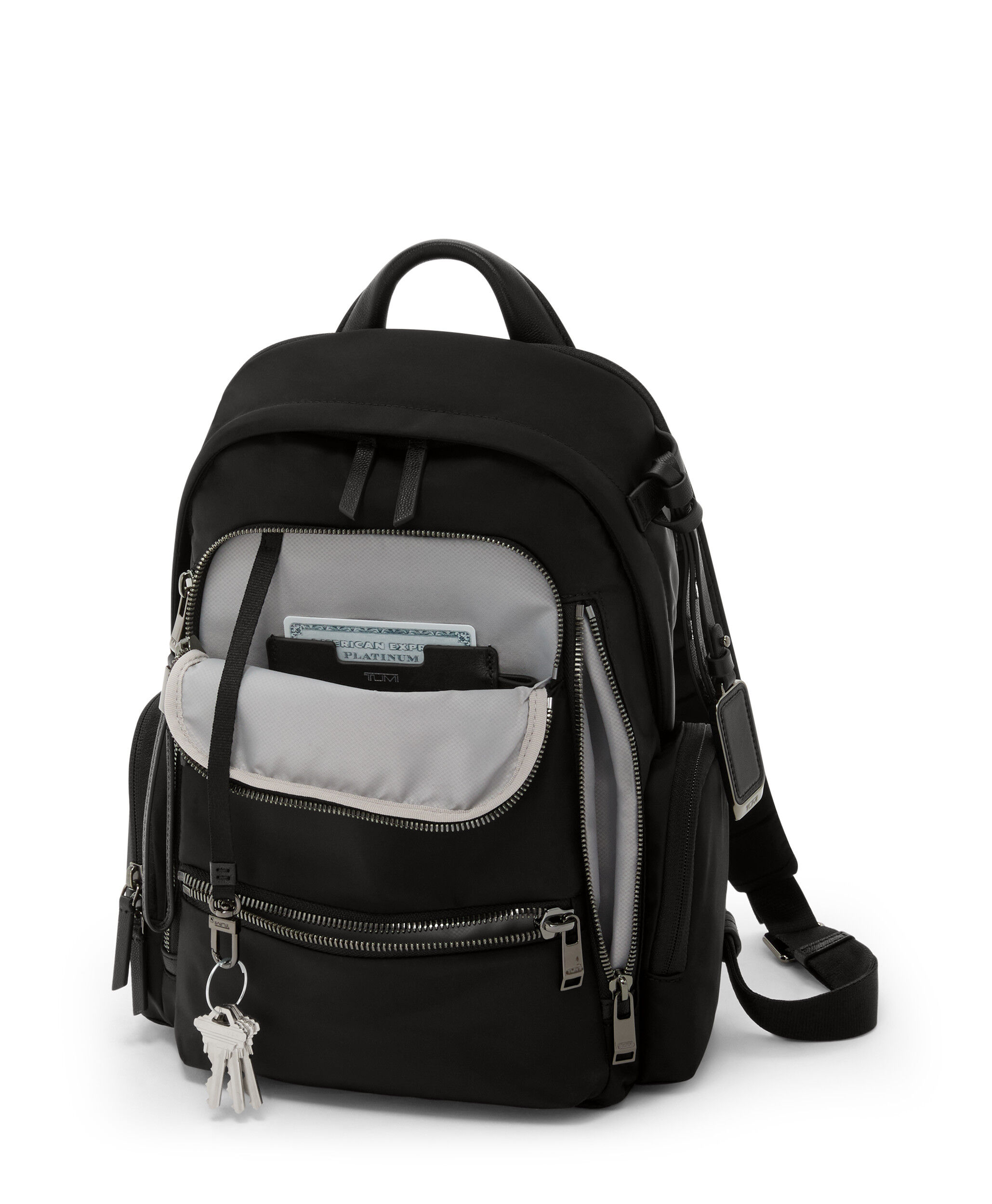 TUMI ブラックナイロンファニーパック Tumi Phinney Large Backpack balistic nylon laptop travel commute