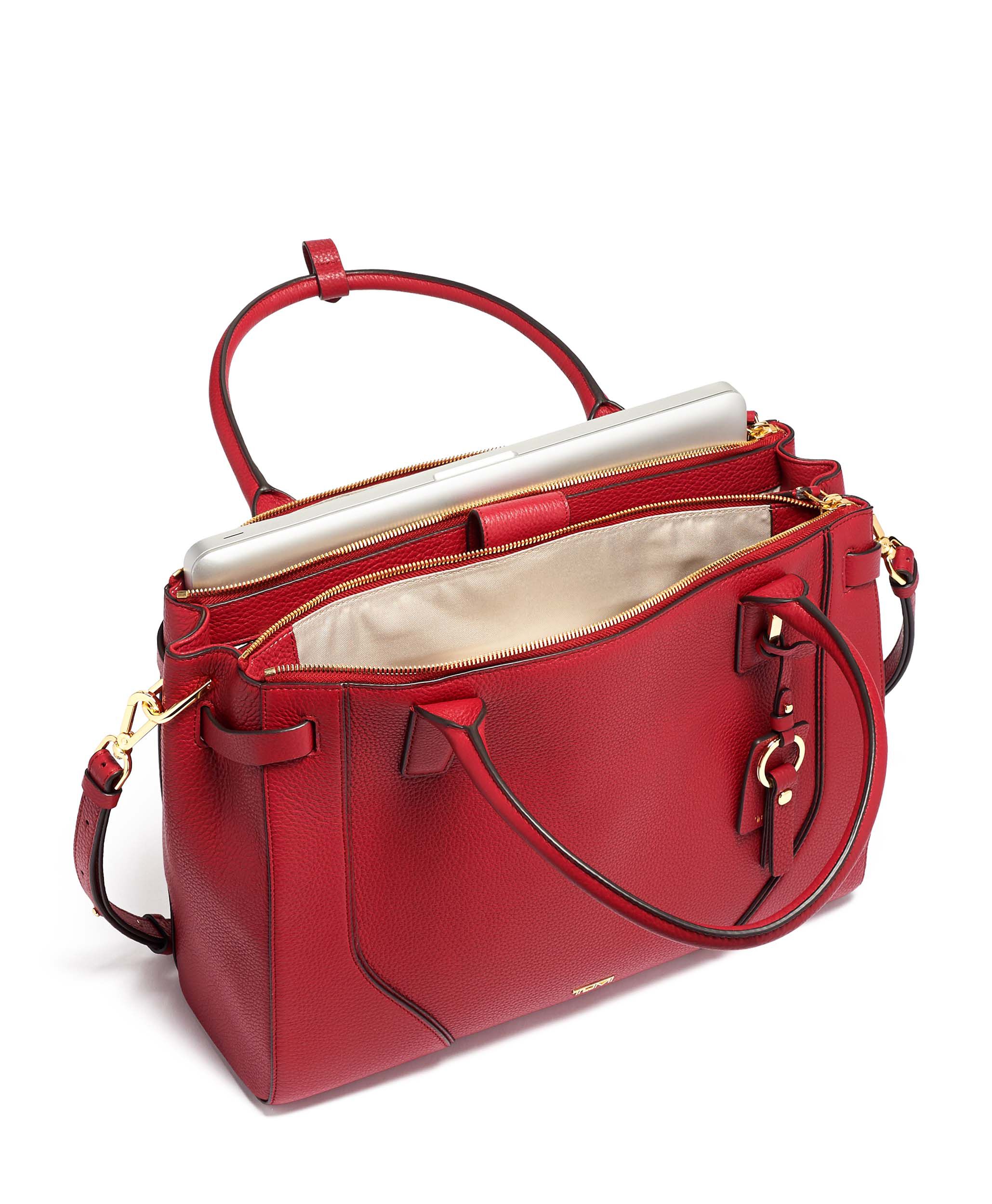 stanton kiran leather laptop briefcase