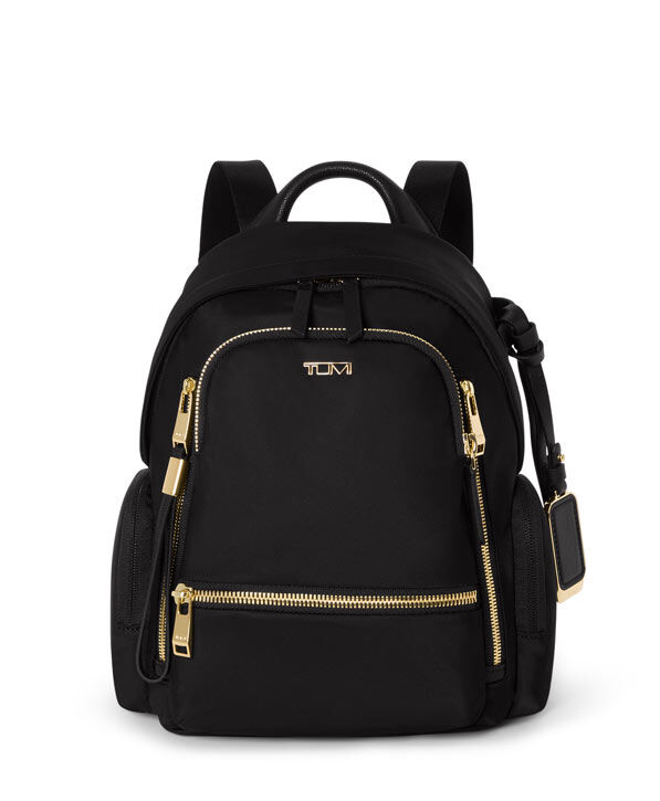 TUMI Voyageur Limerick Backpack Tote in Black|Light Gold - 154179-A505