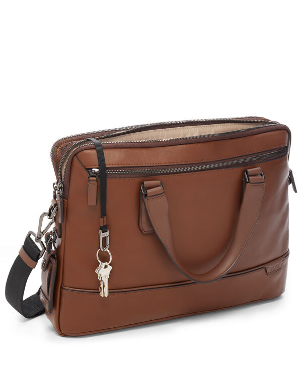 Harrison Sycamore Slim Brief Brown | TUMI Belgium