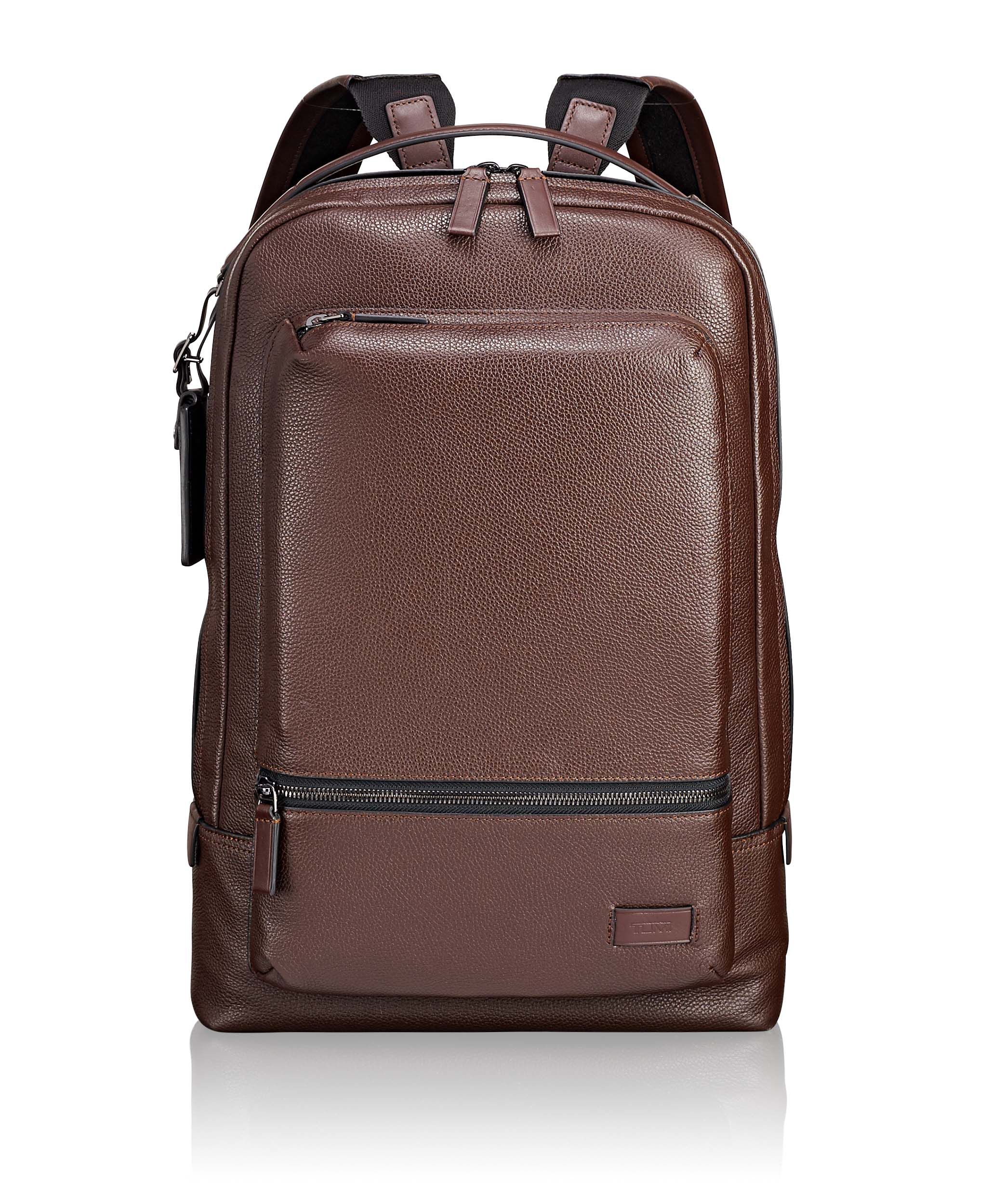 tumi harrison leather backpack