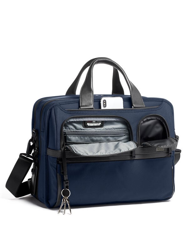 Alpha 3 Laptop Briefcase Blue | TUMI Belgium