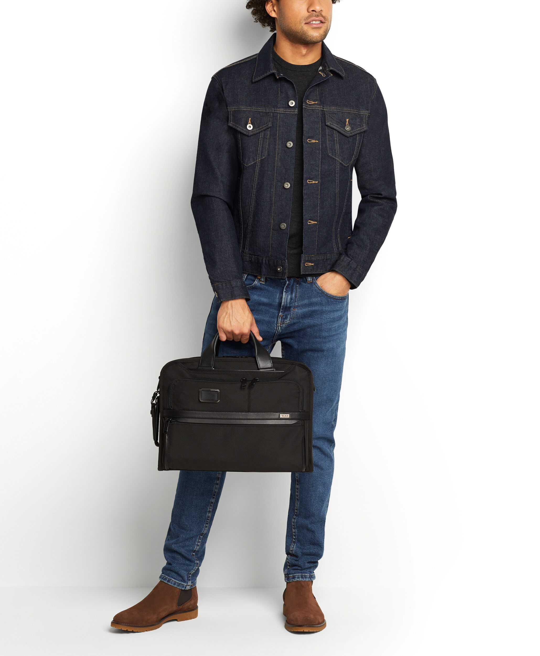 Alpha 3 Slim Three Way Briefcase Black | TUMI Belgium