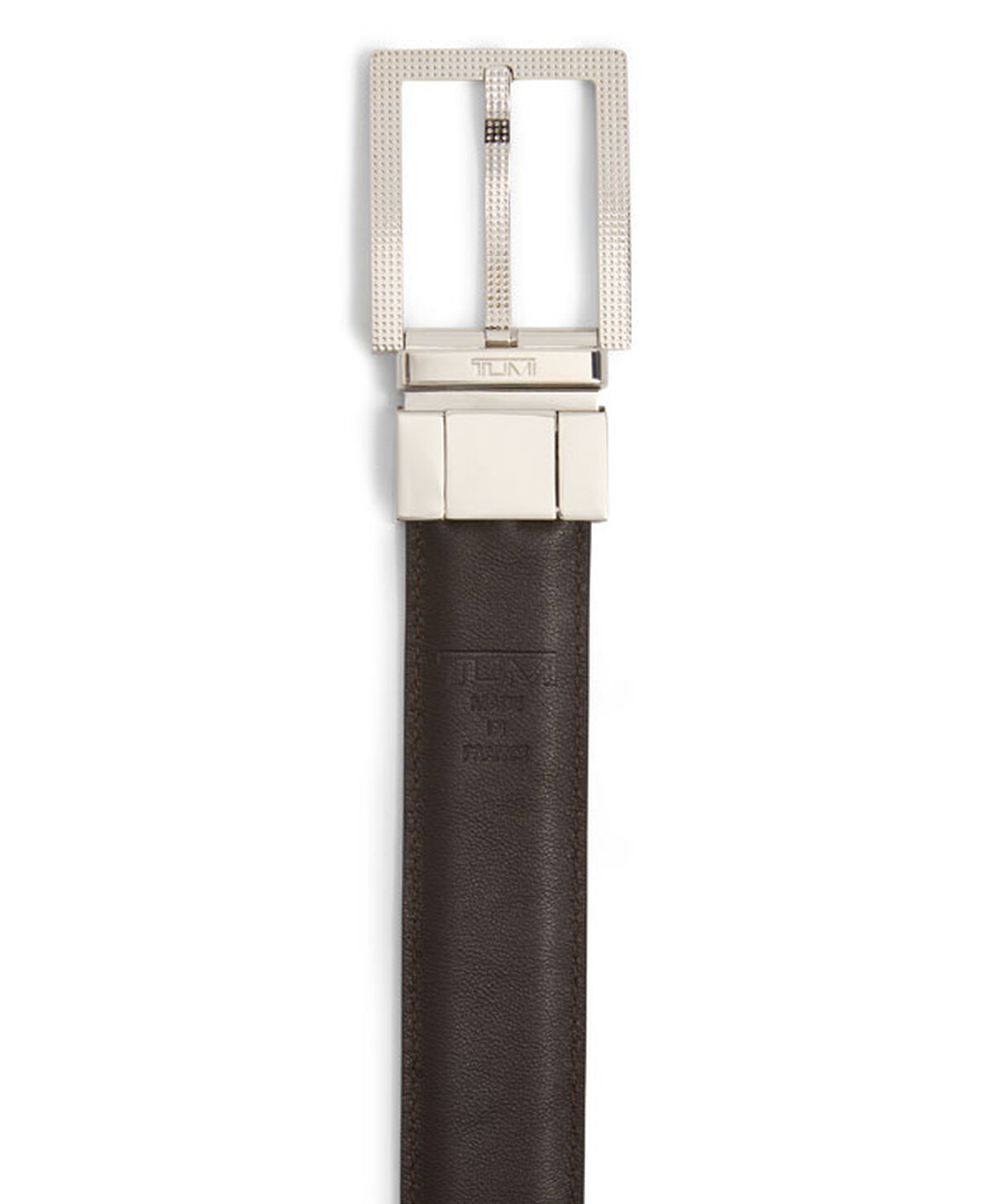 TUMI Ceinture réversible en cuir à ardillon rectangulaire, 30 mm