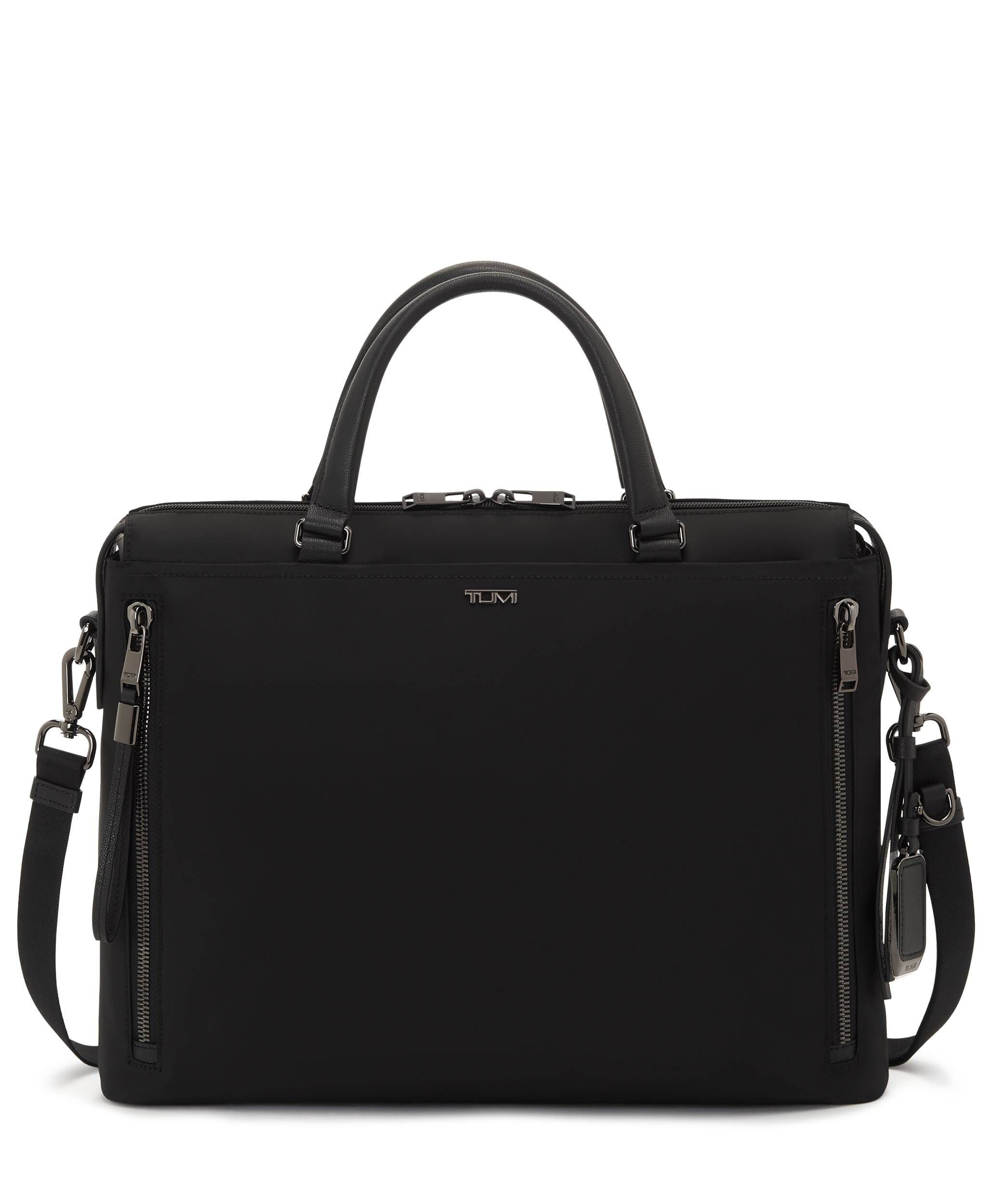 Tumi black briefcase store