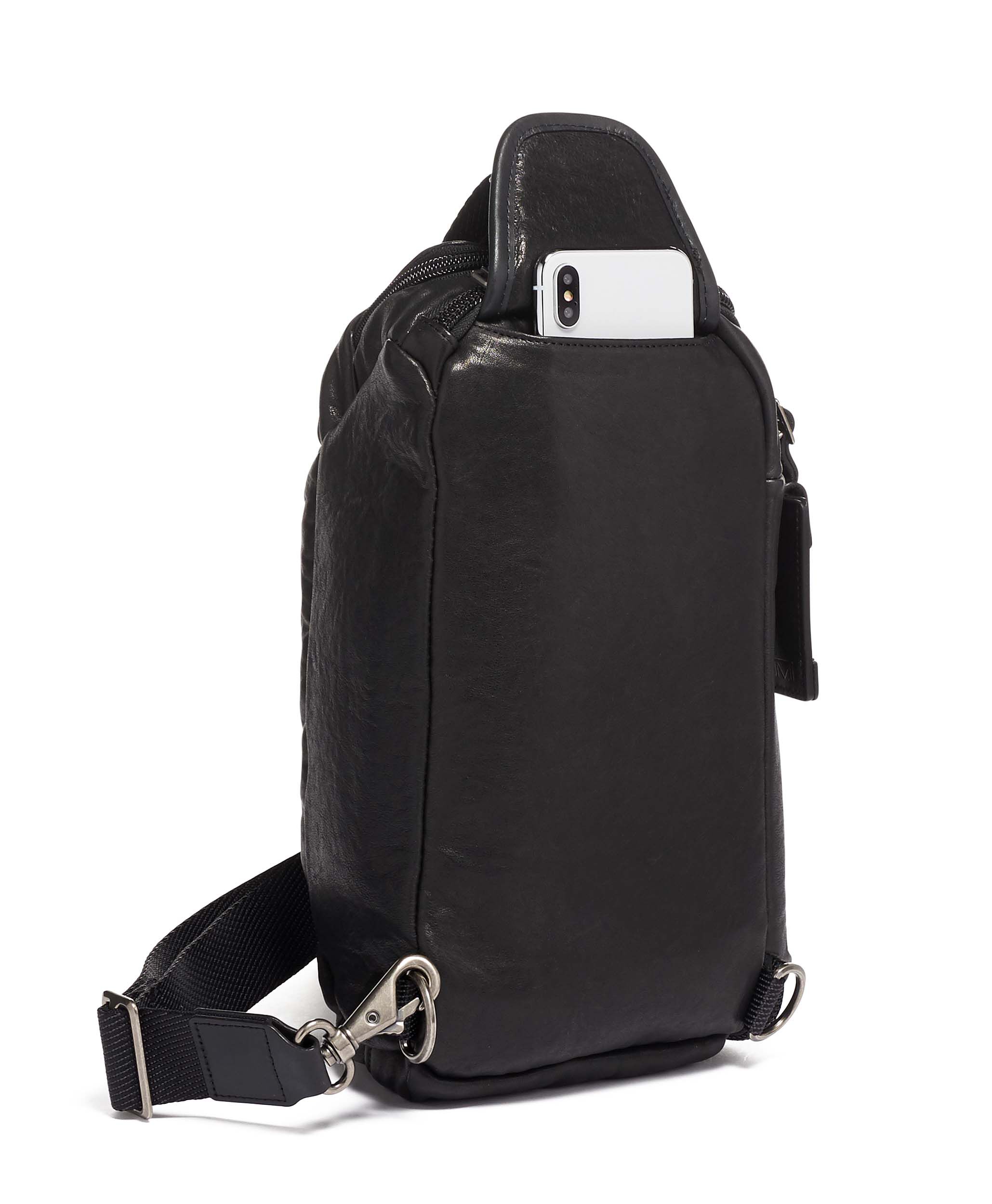tumi kelley sling leather