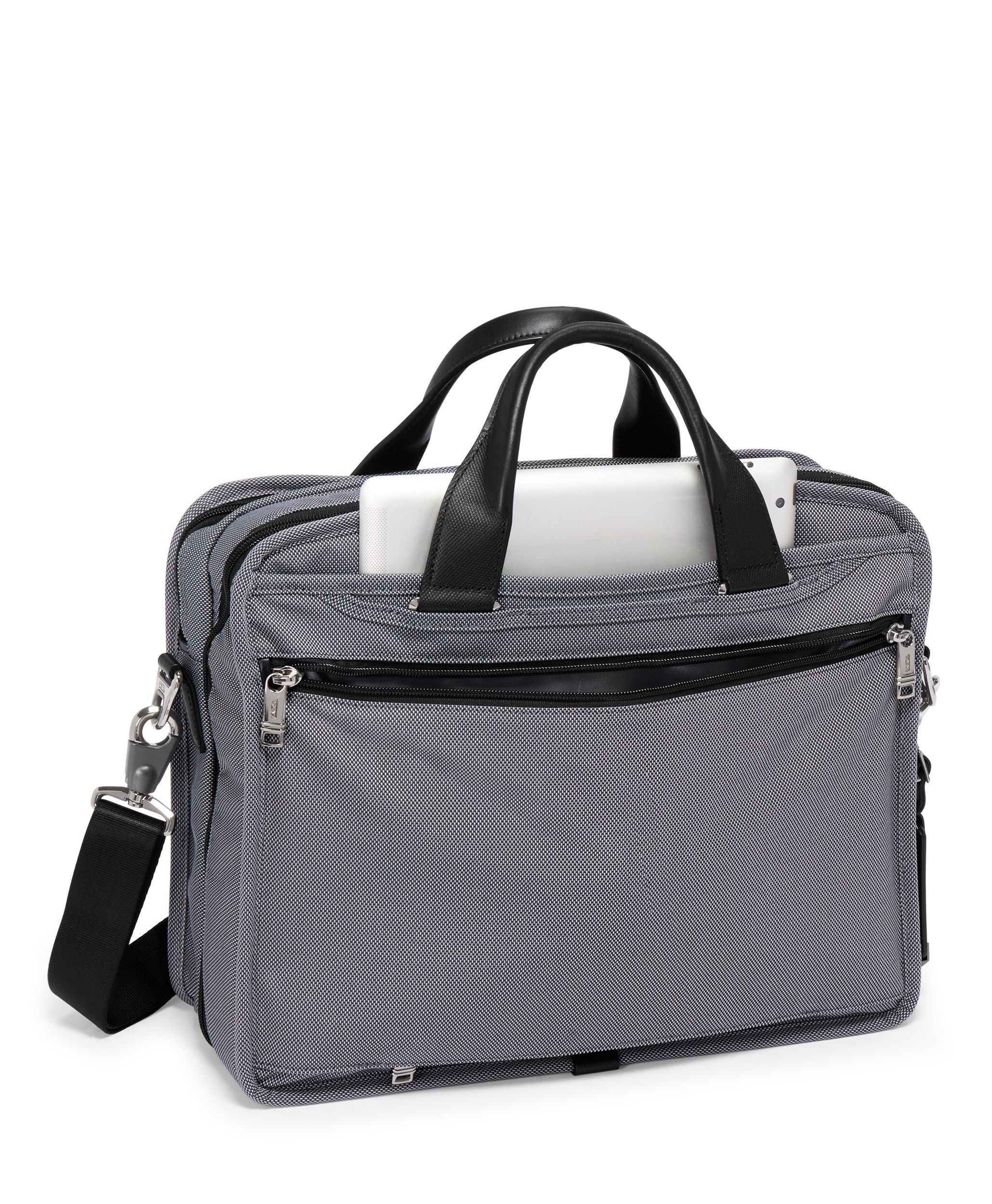 Tumi grey briefcase cheap