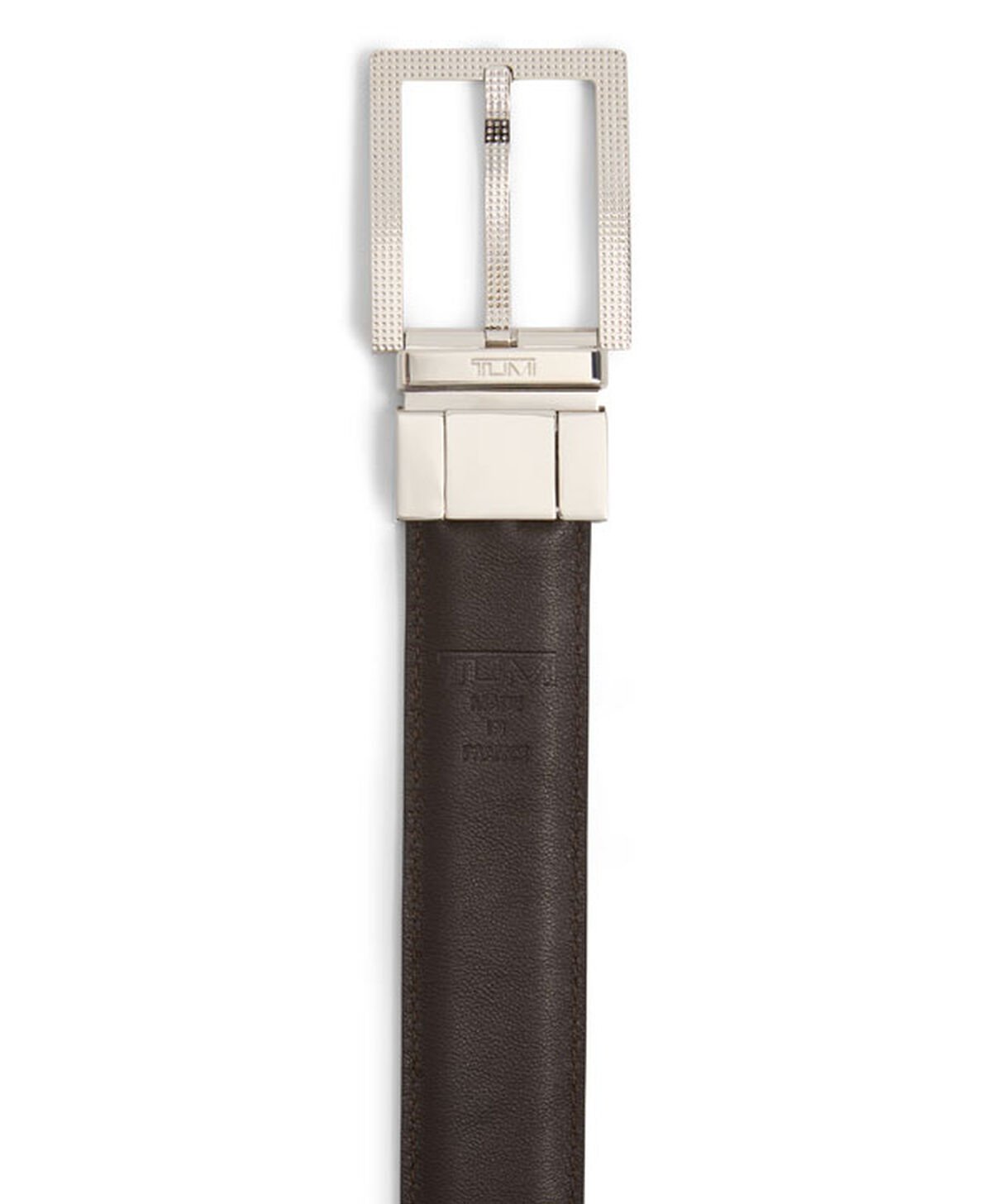 TUMI Ceinture réversible en cuir à ardillon rectangulaire, 30 mm